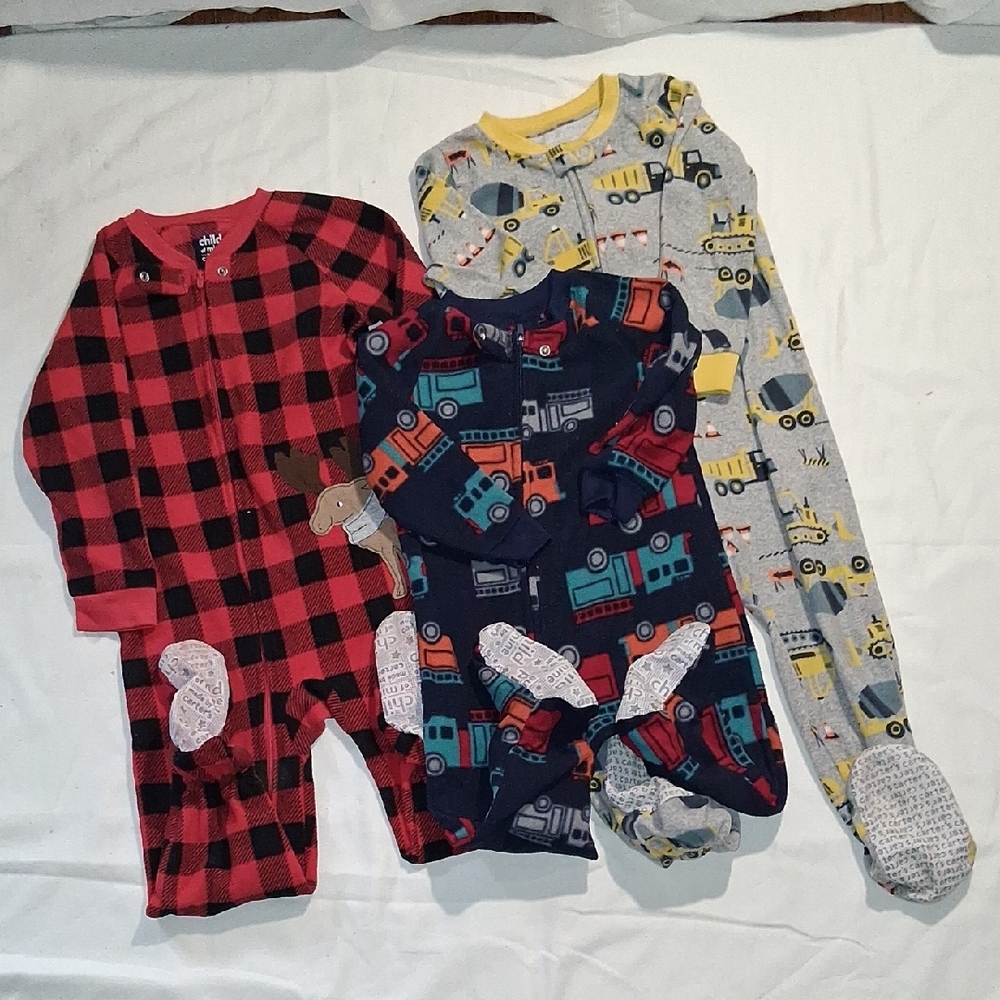 Carter's Kids One Piece Footies - Red, Blue, Gray
